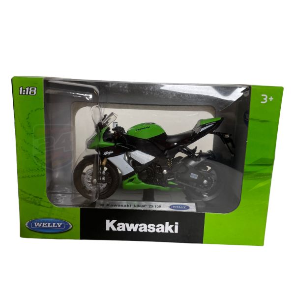 On Road Scale Modells Welly Scale Model Kawasaki ZX-10 R NINJA 2008-2010 1:18