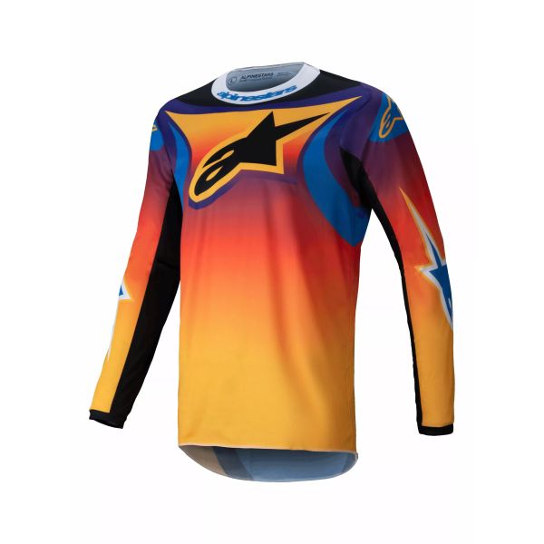 Tricouri MX-Enduro Alpinestars Tricou Moto MX/Enduro Fluid Wurx Orange/Blue/Black 24