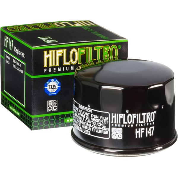 Street Bikes Oil Filters Hiflofiltro Oil Filter Glossy Black HF147