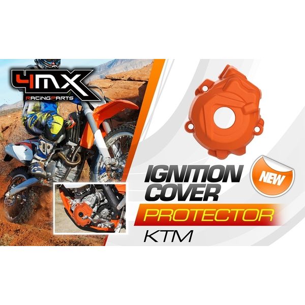 Shields and Guards 4MX KTM 4T 16-17 Orange Ignition Cover
