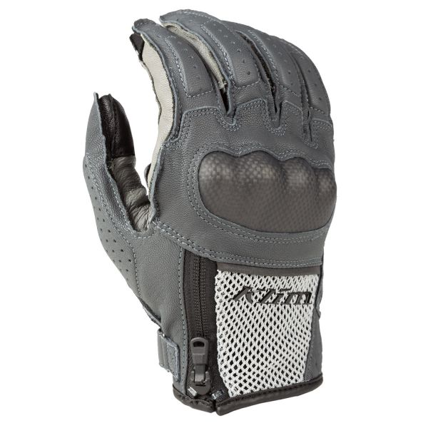 Gloves Touring Klim Leather Moto Gloves Induction Monument Gray