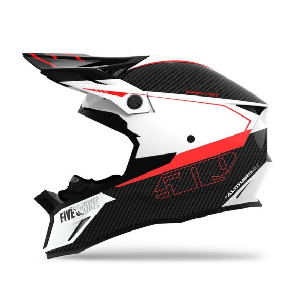  509 Casca Snowmobil Altitude 2.0 Carbon Fiber 3K ECE Hi Flow Racing Red Matt