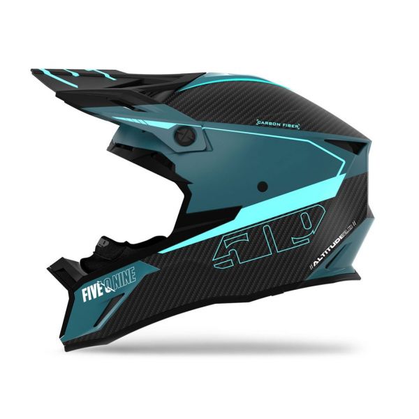 Helmets 509 Altitude 2.0 Carbon Fiber 3K Snowmobil Helmet ECE Hi Flow Sharkskin