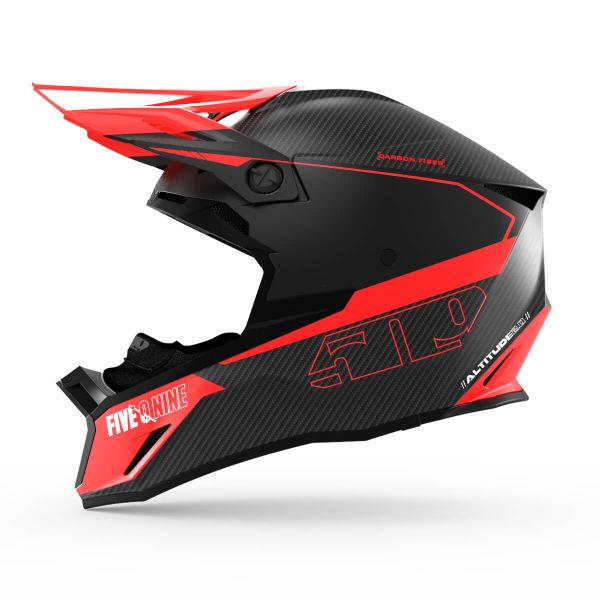 Helmets 509 Altitude 2.0 Carbon Fiber 3K Helmet (ECE) Hi Flow Racing Red