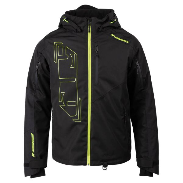  509 Geaca Snowmobil Insulated R-200  Black with Lime