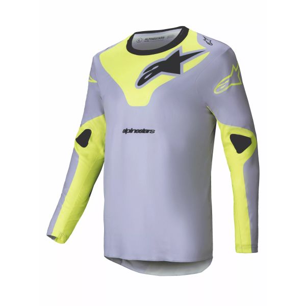 Tricouri MX-Enduro Alpinestars Tricou Moto MX/Enduro Racer Veil Grey/Yellow 24