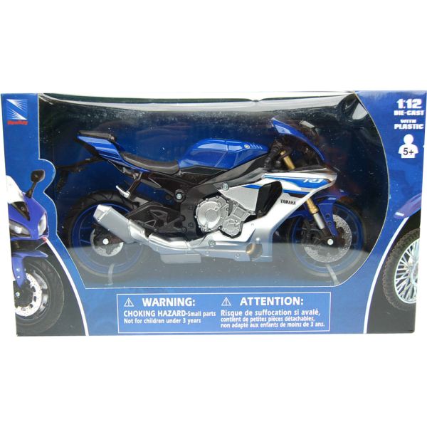 On Road Scale Modells New Ray Scale Model Yamaha YZF R1 Blue 1:12