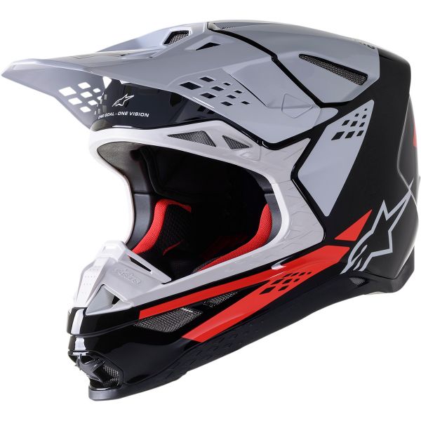  Alpinestars Helmet SM8 Factory Black/White/Red