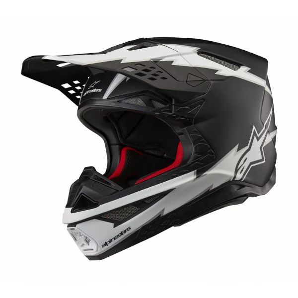 Casti Cross-Enduro Alpinestars Casca Moto Enduro/MX Supertech M10 Amp Black/White 24