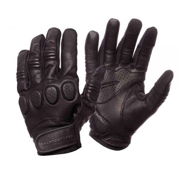 Gloves Racing Tucano Urbano Leather Gloves GIG Pro D3O Black