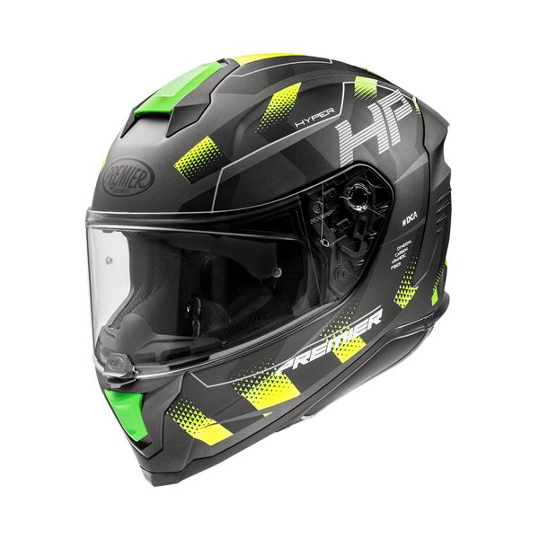  Premier Helmets Casca Moto Full-Face Hyper HP 6BM Matt Black/Gray/Yellow 2024