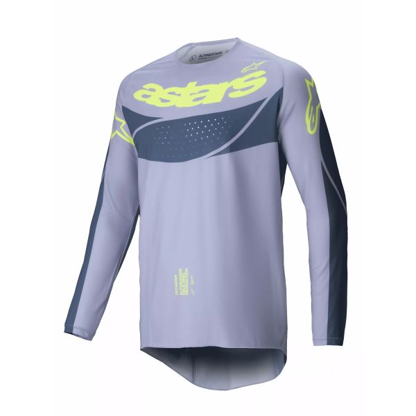Tricouri MX-Enduro Alpinestars Tricou Moto MX/Enduro Techstar Dreem Grey/Blue 24