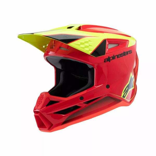 Casti MX-Enduro Copii Alpinestars Casca Moto MX/Enduro Copii Supertech M3 Youth Fray Red/Black/Yellow 24