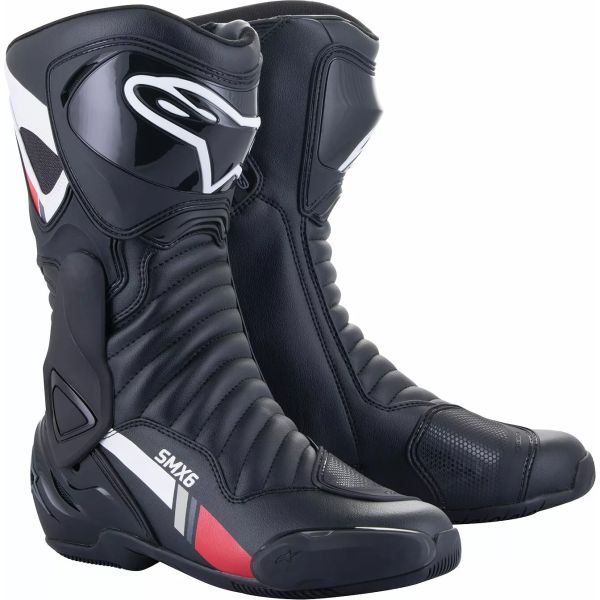 Cizme Moto Sport Alpinestars Cizme Moto Racing SMX-6 V2 Black/White/Gray 24