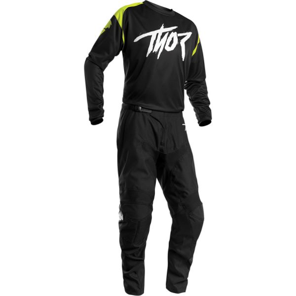 Combo MX Enduro Thor Combo Tricou + Pantaloni Sector Link Negru/Verde