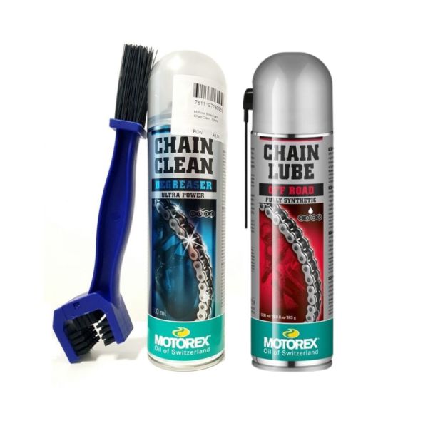 Chain lubes Moto24 Essentials Motorex Offroad Chain Clean + Chan Lube Kit