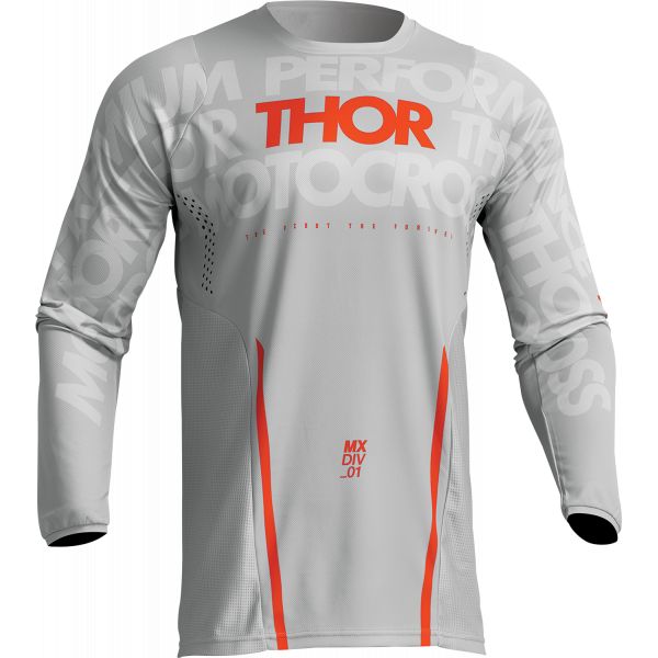  Thor Tricou Moto Enduro Pulse Mono Gray/Orange 23