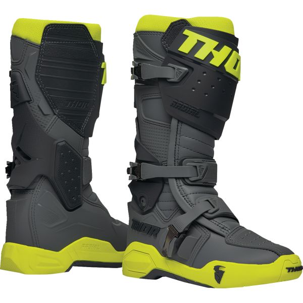 Boots MX-Enduro Thor Moto MX/Enduro Radial Gray/Yellow Fluo Boots