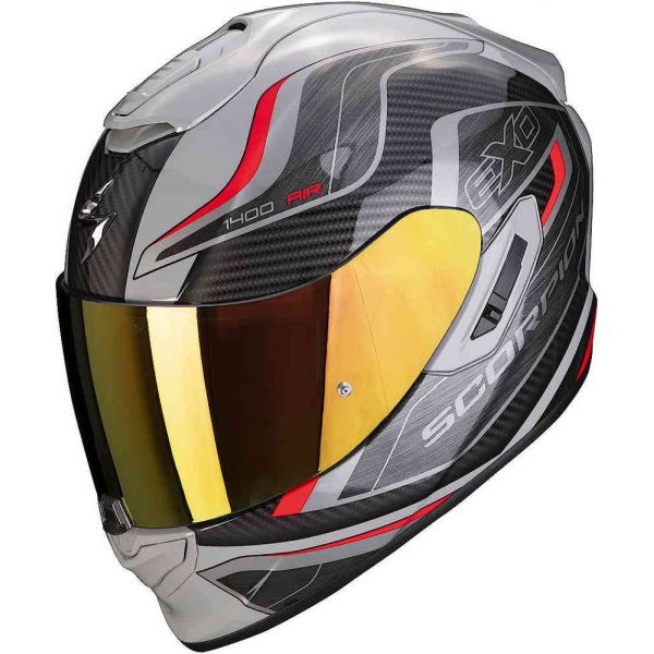  Scorpion Exo Casca Moto Full-Face 1400 Evo Air Attune Negru/Gri/Rosu