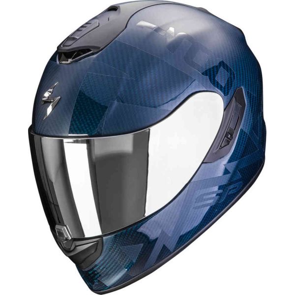 Casti Moto Integrale Scorpion Exo Casca Moto Full-Face/Integrala 1400 Evo Carbon Air Cerebro Blue