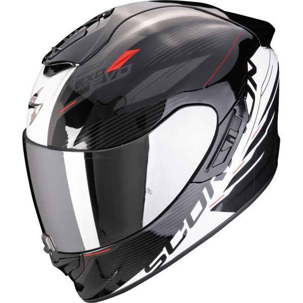Full face helmets Scorpion Exo Full-Face Moto Helmet EXO 1400 Evo 2 Air Luma Black/White 24