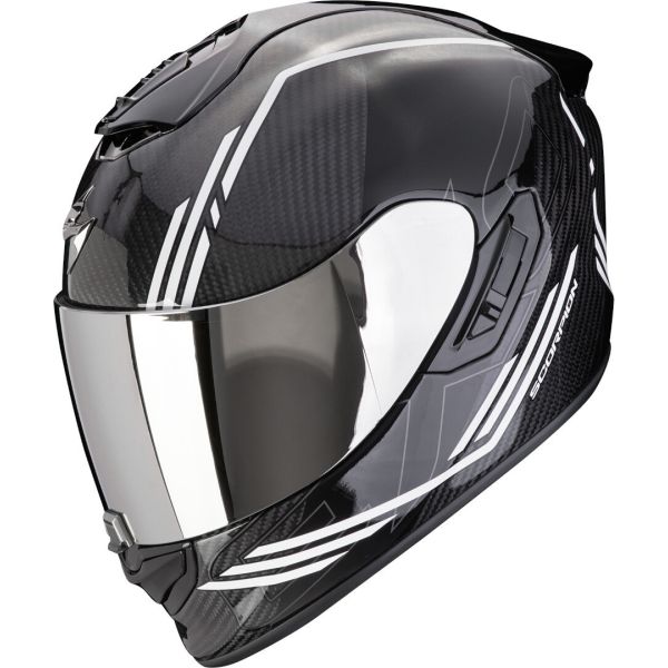 Full face helmets Scorpion Exo Full-Face Moto Helmet EXO 1400 Evo 2 Carbon Air Reika Black/White 24