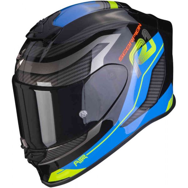 Full face helmets Scorpion Exo Moto Helmet Full-Face Evo Air Vatis Negru/Albastru/Galben