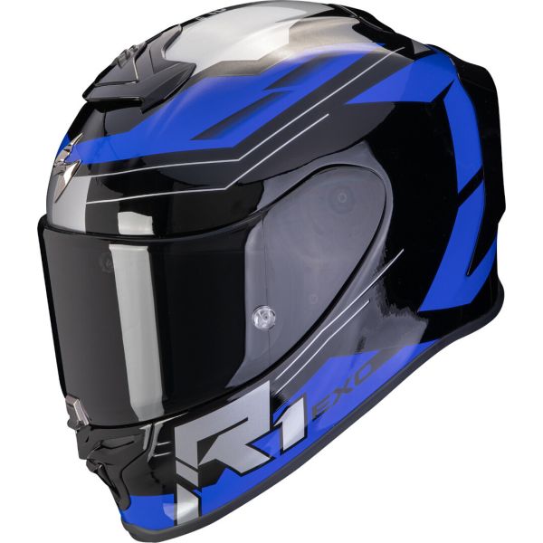 Casti Moto Integrale Scorpion Exo Casca Moto Full-Face EXO R1 Evo Air Blaze Black/Blue 24