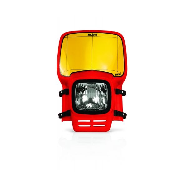 Universal Moto Headlights Acerbis Universal Elba Headlight Red