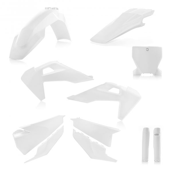 Plastics MX-Enduro Acerbis Full Plastic Body Kit Husqvarna FC/FX/TC/TX White 2019-2023