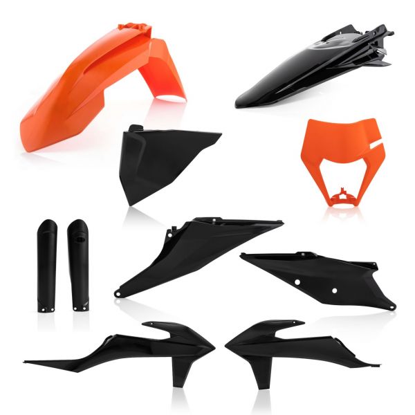 Plastics MX-Enduro Acerbis Full Plastic Body Kit KTM EXC/EXC-F Black/Orange 20-23
