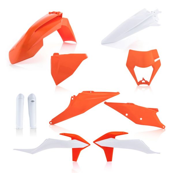 Plastics MX-Enduro Acerbis Full Plastic Body Kit KTM EXC/EXC-F Replica 23 Orange/White 20-23