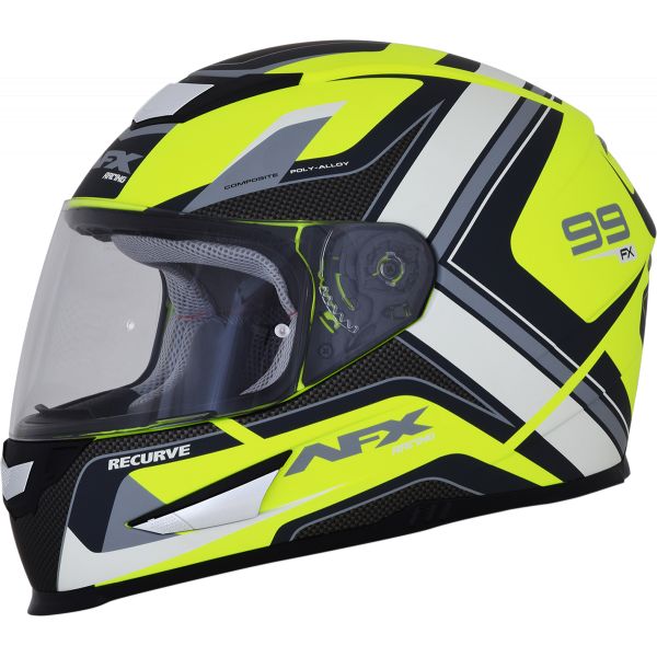  AFX FX-99 Recurve Street Full-Face Helmet Matte Yellow/White