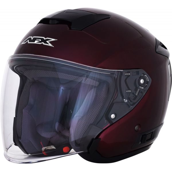  AFX Casca Moto Jet/Open Face FX-60 Dark Wine/Red