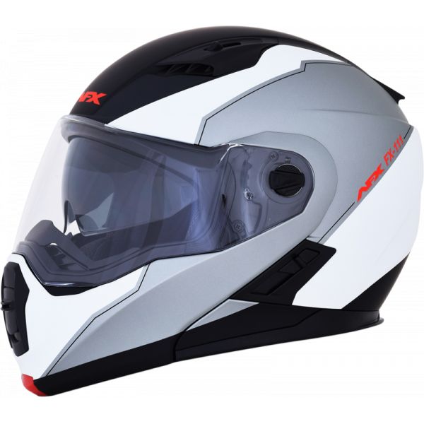  AFX Flip-Up Helmet FX-111 Matte Black White