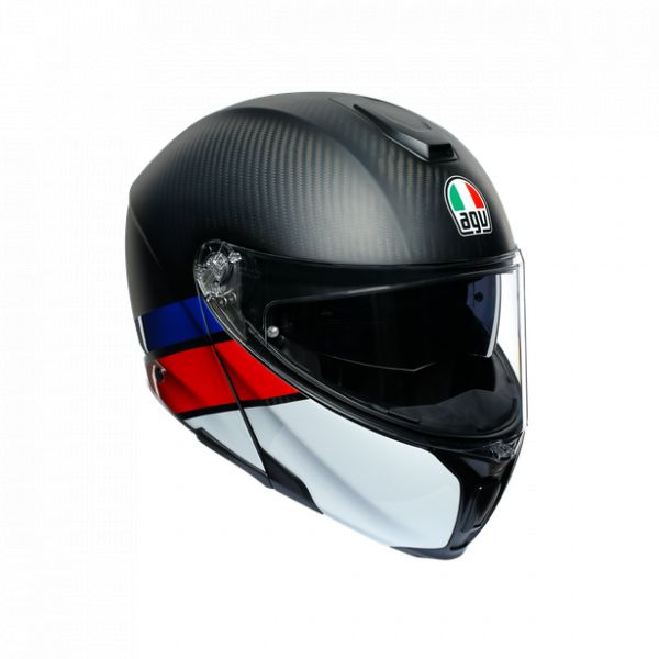 AGV Helmets AGV Sportmodular E05 Multi Mplk Helmet 2020 Layer Carbon/Red/Blue