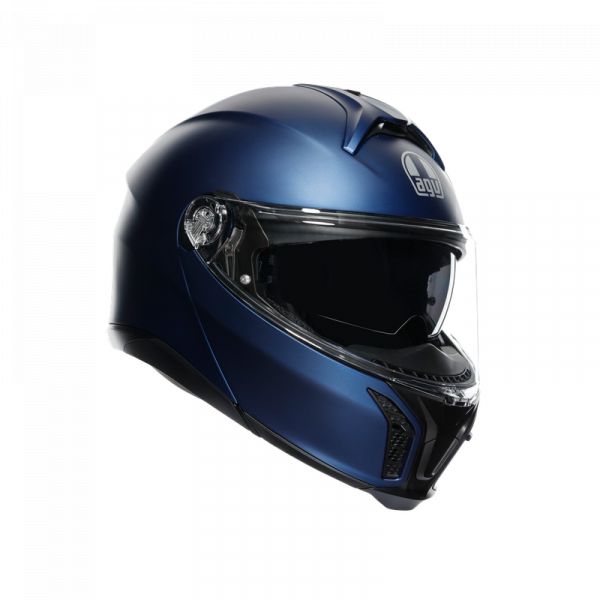  AGV Moto Helmet Flip-Up E2206 Solid Mplk Galassia Blue Matt