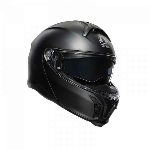 AGV Helmets AGV Moto Helmet Flip-Up E2206 Solid Mplk Matt Black