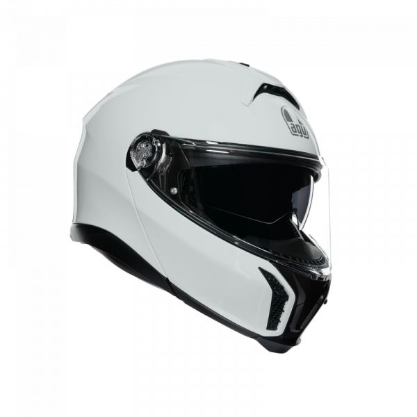AGV Helmets AGV Moto Helmet Flip-Up E2206 Solid Mplk Stelvio White