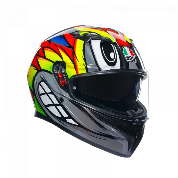 AGV Helmets AGV Moto Helmet Full-Face K3 E2206 Mplk Birdy 2.0 Grey/Yellow/Red