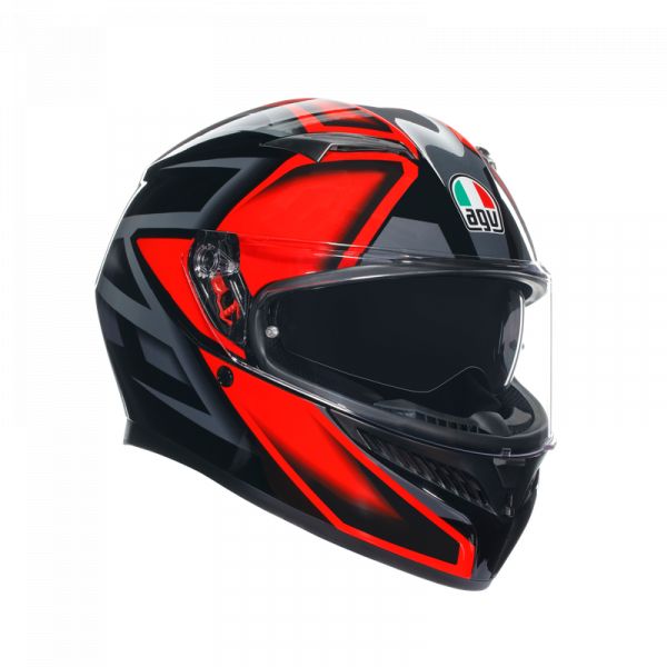 AGV Helmets AGV Moto Helmet Full-Face K3 E2206 Mplk Compound Black/Red