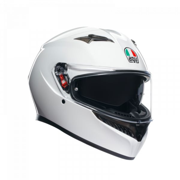 AGV Helmets AGV Moto Helmet Full-Face K3 E2206 Mplk Mono Seta White