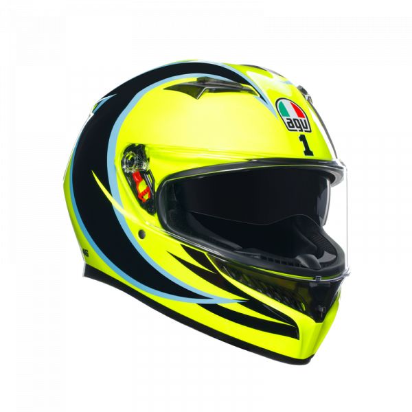 AGV Helmets AGV Moto Helmet Full-Face K3 E2206 Mplk Rossi Wt Phillip Island 2005