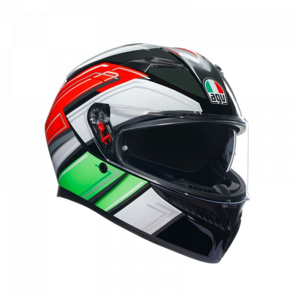 AGV Helmets AGV Moto Helmet Full-Face K3 E2206 Mplk Wing Black/Italy