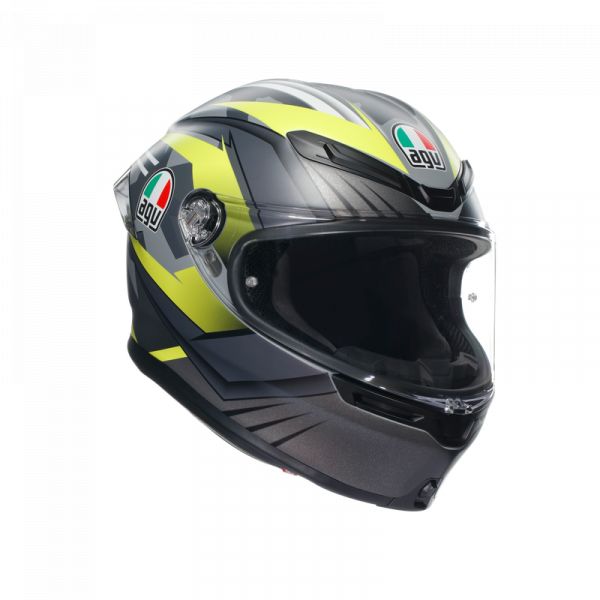 AGV Helmets AGV Moto Helmet Full-Face K6 S E2206 Mplk Excite Matt Camo/Yellow Fluo