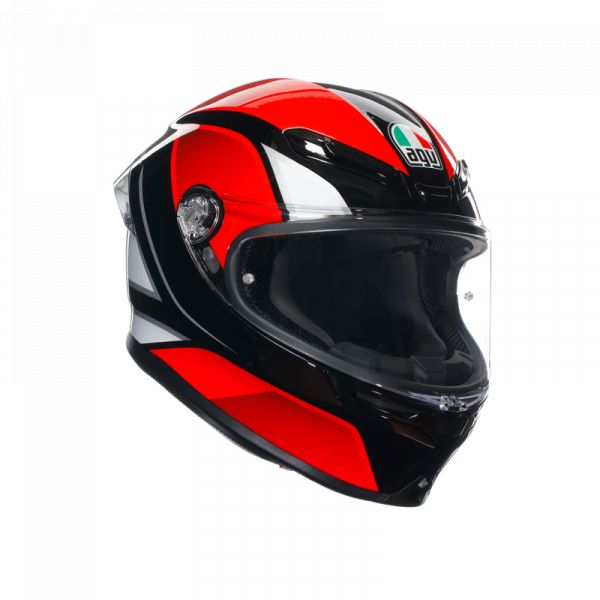 AGV Helmets AGV Moto Helmet Full-Face K6 S E2206 Mplk Hyphen Black/Red/White