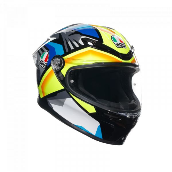 AGV Helmets AGV Moto Helmet Full-Face K6 S E2206 Mplk Joan Black/Blue/Yellow