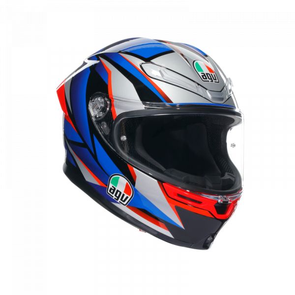  AGV Casca Moto Full-Face K6 S E2206 Mplk Slashcut Black/Blue/Red