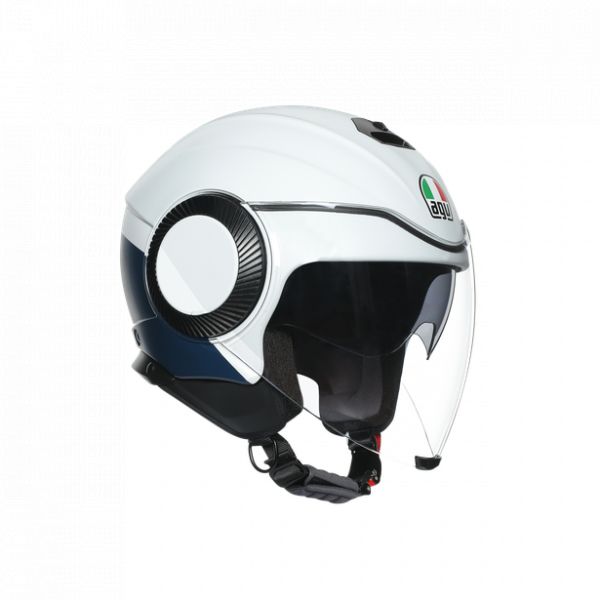 AGV Helmets AGV Moto Helmet Open-Face Orbyt E2205 Multi Block Matt Light Grey/Ebony/Wh