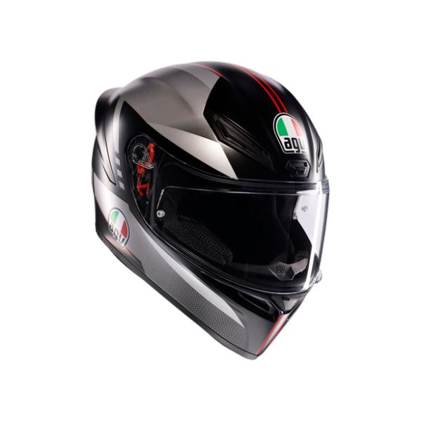AGV Helmets AGV Moto Helmet K1 S Agv E2206 Lap Matt Black/Grey/Red 24